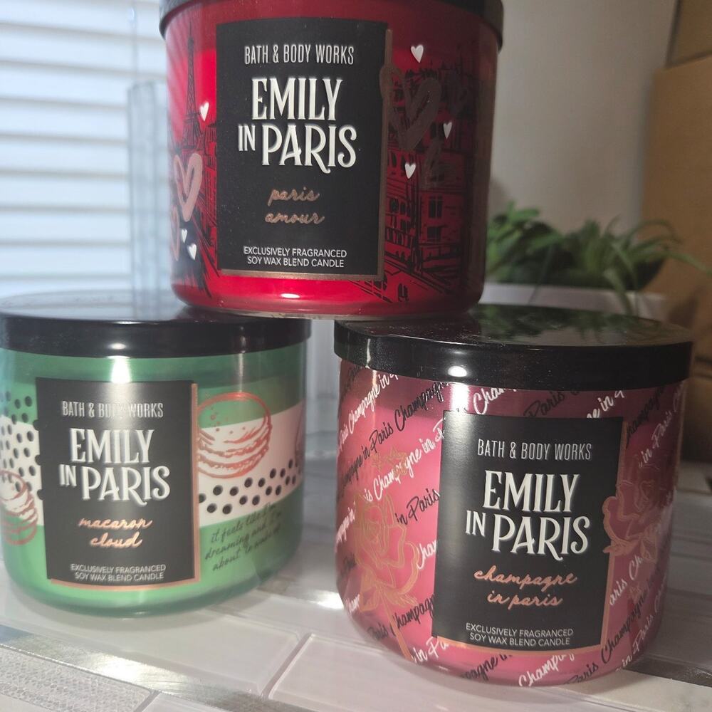 Emily in Paris 3 wick candle bundle